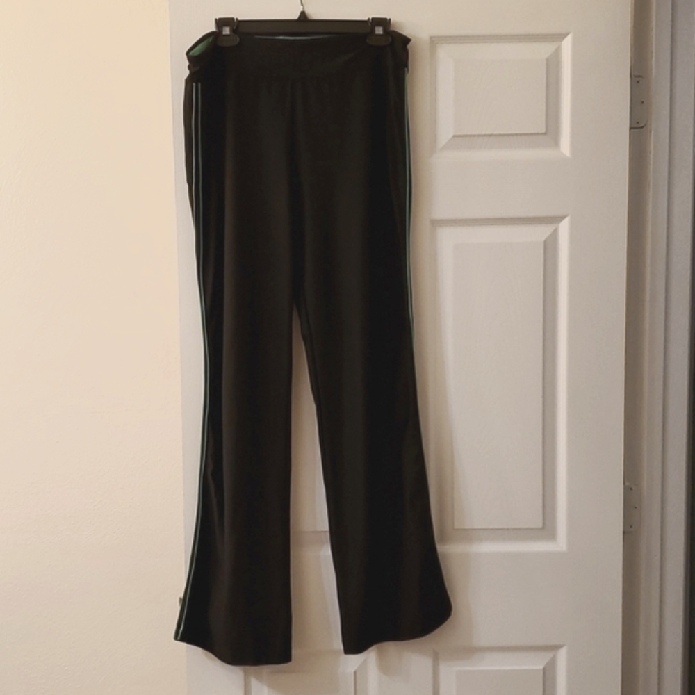 Energy Zone Performance Yoga Pants with Green Stripes